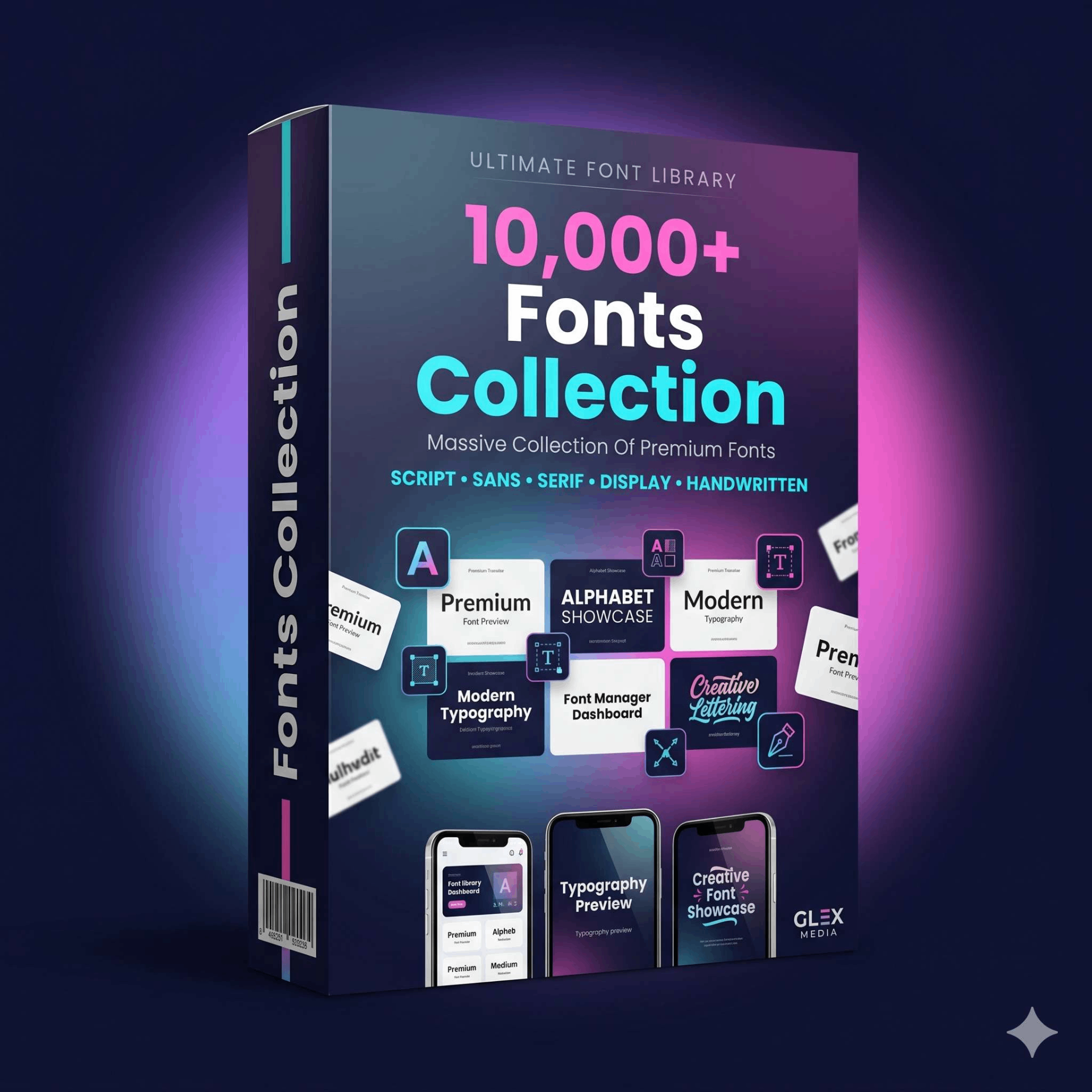 10,000+ Fonts Collection